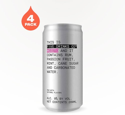 Five Drinks Mojito 4 Cans (12oz)