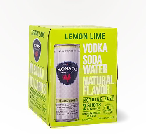 Monaco Vodka Soda Lemon Lime 12 Cans (12oz)