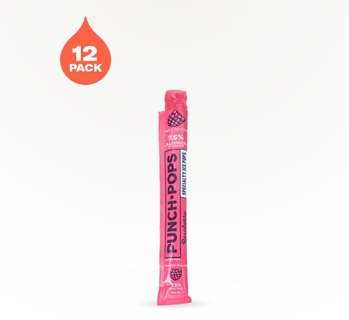 PunchPops 100 ml Raspberry Freeze Pops 12 Pack (12oz)