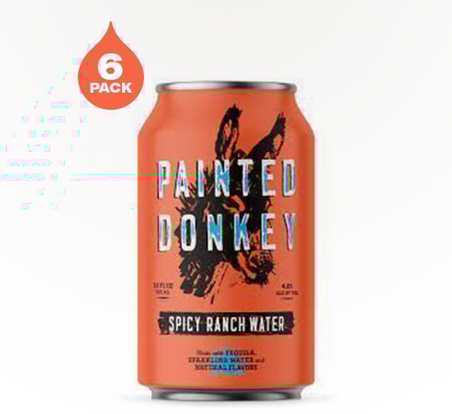 Painted Donkey Spicy Ranch Water 6 Cans (12oz)