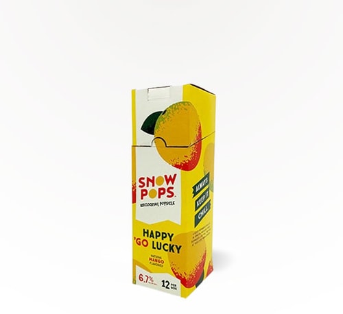 Snow Pops Happy Go Lucky Mango 12 Bottles 3.38oz