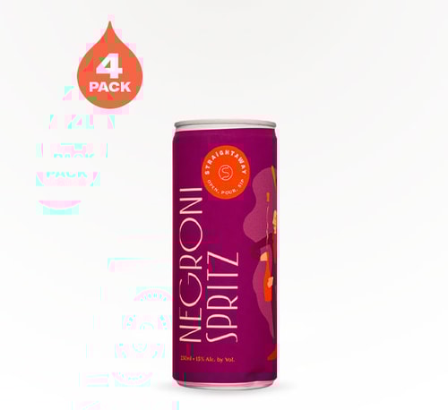 Straightaway Cocktails Negroni Spritz 4 Cans (250ml)