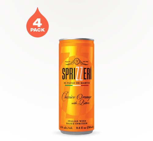 Sprizzeri de Paolo de Martin Classic Orange With Bitters 4 Cans 8.4oz
