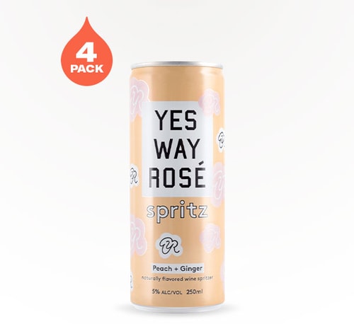 Yes Way Rosé Peach and Ginger Spritz 4 Cans (250ml)