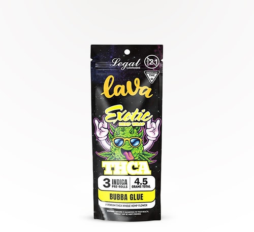 Lava Pre-Roll Exotic (IND) Bubba Glue 4.5 g 3 count