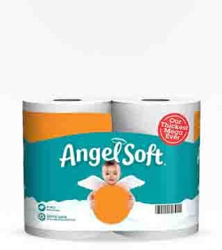 Angel Soft 2 Ply Paper Bath Tissue 4 Pack