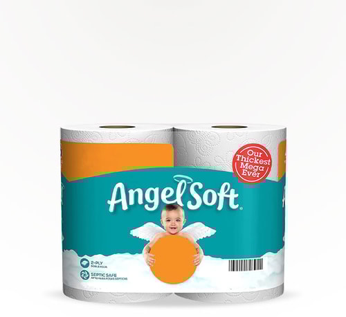 Angel Soft 2 Ply Paper Bath Tissue 4 Pack