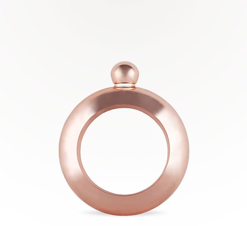 Blush Metallic Pink Bracelet 4 oz Flask Single