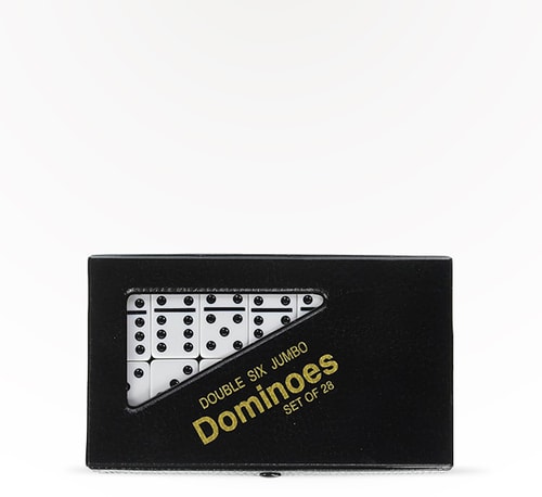 Dominoes Jumbo Size White Double 6 in Snap Vinyl Case Set