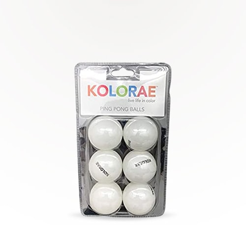 Kolorae White Ping Pong Balls 6 Pack (12oz)