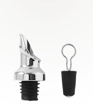 Prodyne Chrome Wine Bottle Pourer and Stopper Single