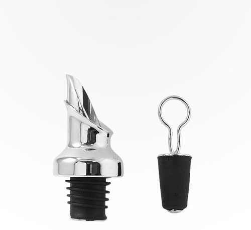Prodyne Chrome Wine Bottle Pourer and Stopper Single