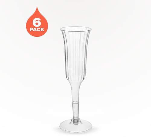 Party Essentials 4 oz Champagne Flutes 6 Pack (12oz)