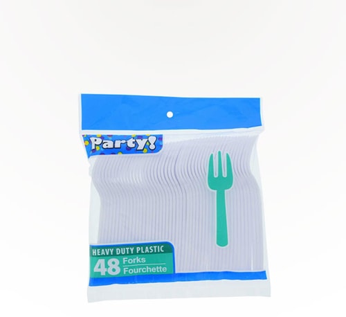 Party! Heavy Duty Plastic Forks 48 Pack