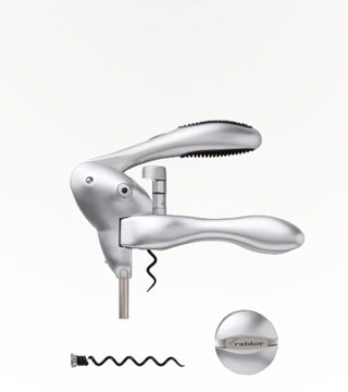 Rabbit Barware Silver Lever Corkscrew Single