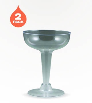 Sovereign 4 oz Plastic Champagne Glass 2 Pack