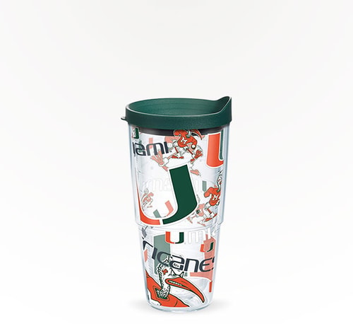 Tervis 24 oz Miami Hurricanes All Over Tumbler Single