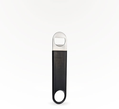 Winco Stainless Steel Black Bottle Opener Single
