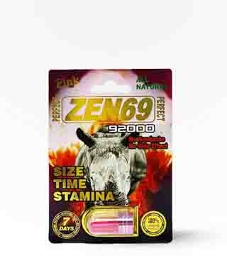 Zen69 92000 Pink Male Enhancement Pill Single