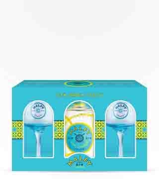 Malfy Gin Con Limone Gift Set with Two Copa Glasses 750 ml