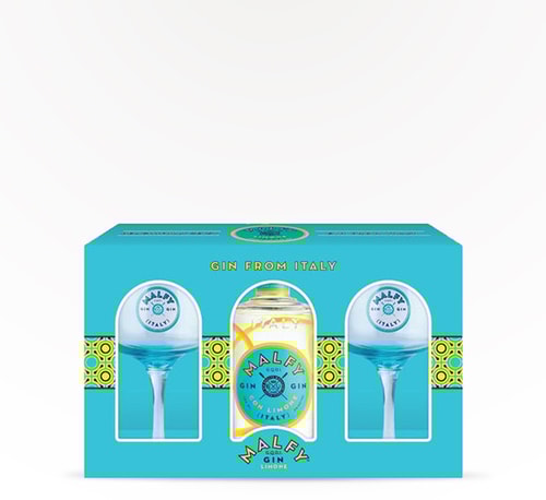 Malfy Gin Con Limone Gift Set with Two Copa Glasses 750ml (Bottle)