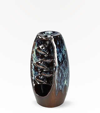 Backflow Magic Premium Ceramic Incense Burner (Black) Single