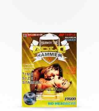 Hammer Time Gold Hammer 19000 Male Enhancement Pill Single