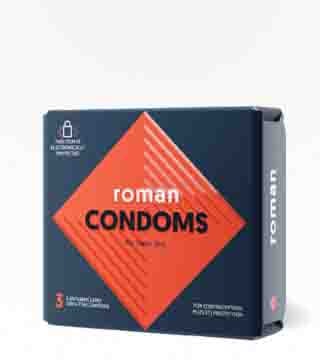 Roman Condoms Ultra-Thin Lubricated 3 Pack