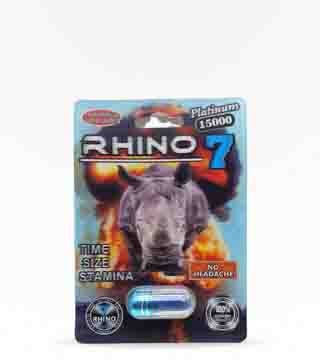 Rhino 7 15000 Platinum Male Enhancement Pill Single