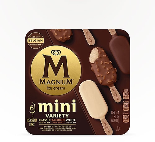 Magnum Ice Cream Mini Ice Cream Bars Variety Pack 6 Pack (12oz)