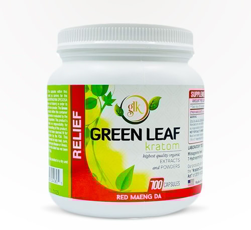 Green Leaf Capsules Relief Red Maeng Da 700 count