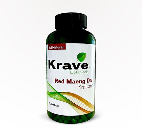 Krave Botanicals Capsules Red Maeng Da 500 count