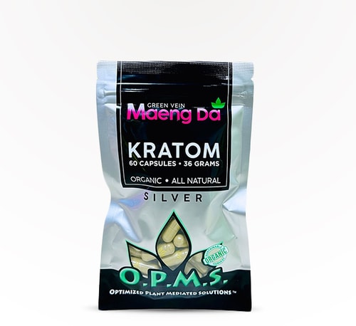 O.P.M.S. Capsules Silver (Green Vein Maeng Da) 60 count