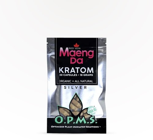 O.P.M.S. Capsules Silver (Green Vein Maeng Da) 30 count