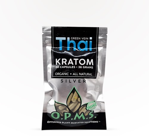 O.P.M.S. Capsules Silver (Green Vein Thai) 60 count