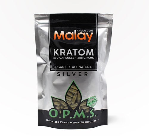 O.P.M.S. Capsules Silver (Green Vein Malay) 480 count