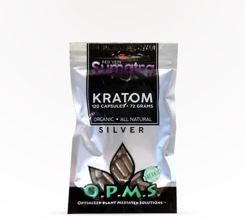 O.P.M.S. Capsules Silver (Red Vein Sumatra) 120 count