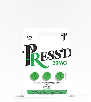 Press'd Tablets 7-Hydroxymitragynine (The Hulk Blend) 30 mg 3 count