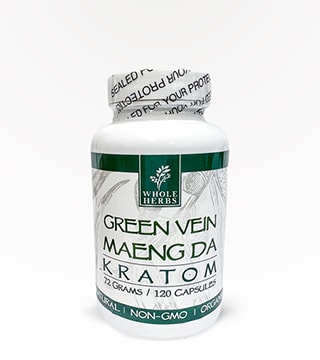 Whole Herbs Capsules Green Vein Maeng Da 120 count