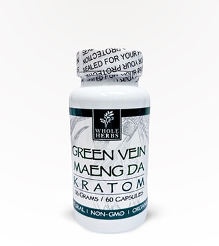 Whole Herbs Capsules Green Vein Maeng Da 60 count