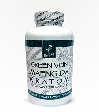 Whole Herbs Capsules Green Vein Maeng Da 250 count