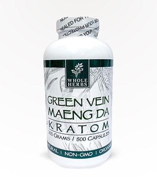 Whole Herbs Capsules Green Vein Maeng Da 500 count