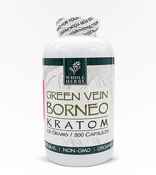 Whole Herbs Capsules Green Vein Borneo 500 count