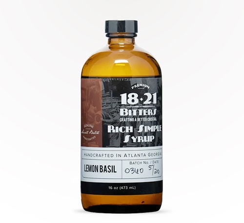 18.21 Bitters Lemon Basil Rich Simple Syrup 16oz (Can)