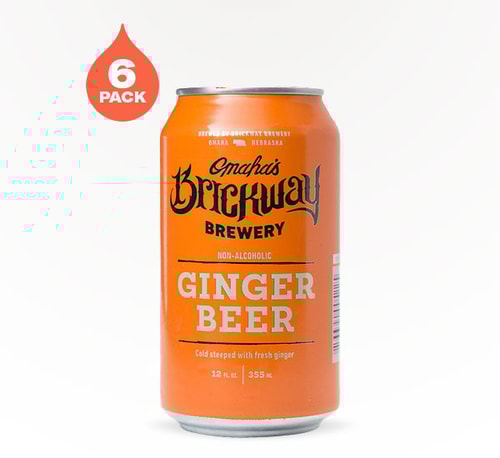 Brickway Brewery Non-Alcoholic Ginger Beer 6 Cans (12oz)