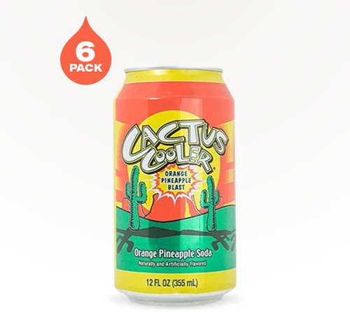 Cactus Cooler Orange Pineapple Soda 6 cans 12 oz