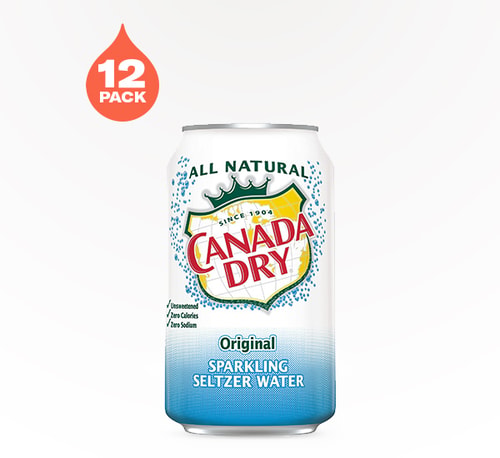 Canada Dry Seltzer Water Original 12 Cans 12oz