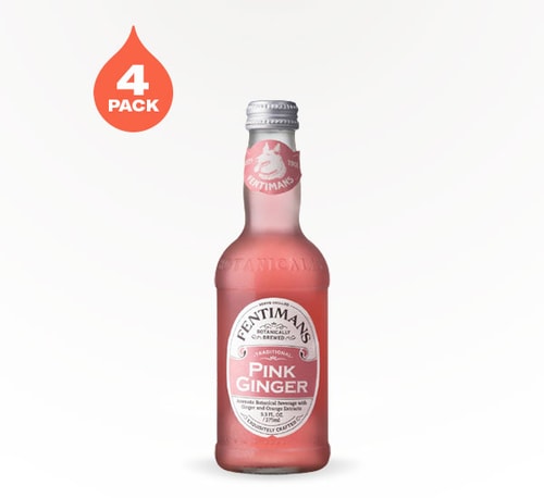 Fentimans Pink Ginger 4 bottles 9.3 oz