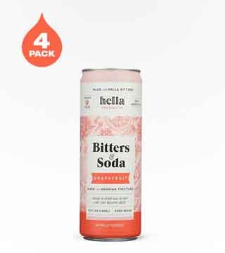 Hella Cocktail Bitters and Soda Grapefruit 4 Cans 12oz