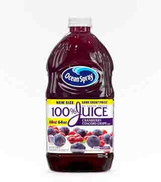 Ocean Spray 100 Percent Cranberry Concord Grape 60 oz